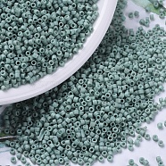MIYUKI Delica Beads, Cylinder, Japanese Seed Beads, 11/0, (DB0374) Matte Opaque Sea Foam Luster, 1.3x1.6mm, Hole: 0.8mm, about 2000pcs/10g(X-SEED-J020-DB0374)