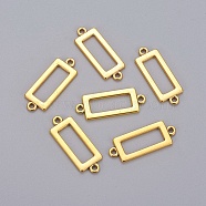 Alloy Links connectors, Cadmium Free & Lead Free, Rectangle, Antique Golden, 30x11.5x2mm, Hole: 2mm(X-PALLOY-A19011-AG-LF)