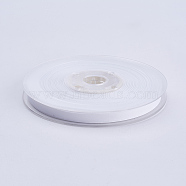Double Face Matte Satin Ribbon, Polyester Satin Ribbon, Snow, (1/4 inch)6mm, 100yards/roll(91.44m/roll)(SRIB-A013-6mm-029)