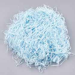 Decorative Raffia Tissue Scraps Paper Packing Material, For Gift Filler, Light Sky Blue, 2~4mm(X-DIY-Q017-08)