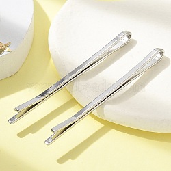 Snap Hair Clips, Hair Accessories for Woman Girls, Stainless Steel Color, 60.5x2x2mm(M043-01P)