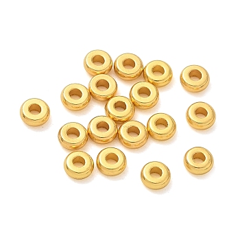 Brass Beads, Flat Round, Golden, 4x1.5mm, Hole: 1.5mm