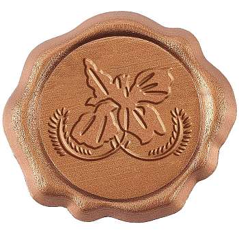 CRASPIRE Adhesive Wax Seal Stickers, For Envelope Seal, Butterfly Pattern, 25mm