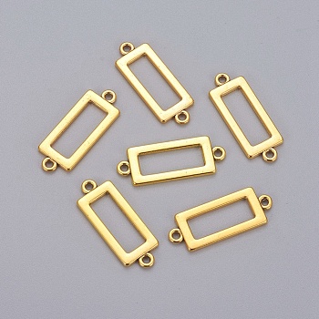 Alloy Links connectors, Cadmium Free & Lead Free, Rectangle, Antique Golden, 30x11.5x2mm, Hole: 2mm