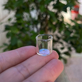 Glass Cups Miniature Ornaments, Micro Landscape Garden Dollhouse Accessories, Pretending Prop Decorations, Clear, 15x15mm