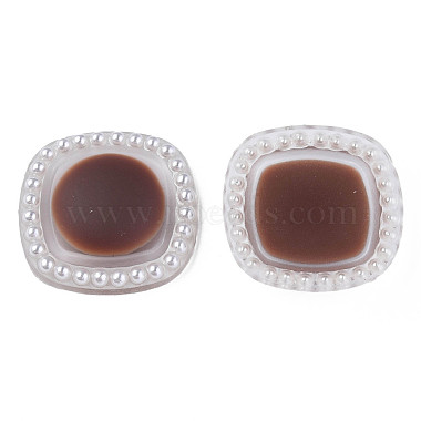 Coconut Brown Square Acrylic Cabochons