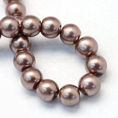Backen gemalt pearlized Glasperlen runden Perle Stränge(X-HY-Q003-6mm-78)-4