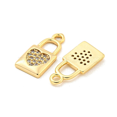 Brass Micro Pave Clear Cubic Zirconia Pendants(KK-G492-03B-G)-2