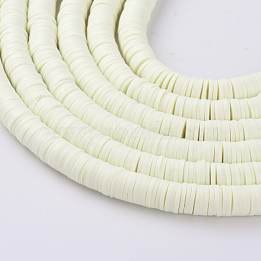 Flat Round Eco-Friendly Handmade Polymer Clay Beads(CLAY-R067-6.0mm-21)-3