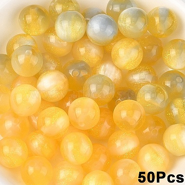 50Pcs Opaque UV Reactive Beads(RESI-YW0005-93D)-1