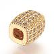 Brass Micro Pave Cubic Zirconia Beads(ZIRC-F062-14G)-2