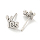 Rack Plated Word Yes Brass Stud Earrings for Women(EJEW-Z048-10A-P)-2