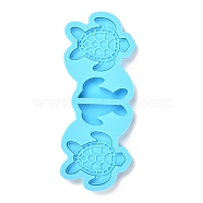 DIY Straw Decoration Silicone Molds, Resin Casting Molds, Clay Craft Mold Tools, Tortoise, Blue, 151x60x10mm, Inner Diameter: 51x44mm and 42x19mm(DIY-P030-38)