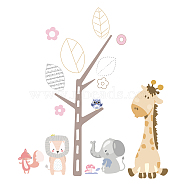 PVC Wall Stickers, for Home Living Room Bedroom Decoration, Rectangle with Animal Pattern, Mixed Color, 900x290mm(DIY-WH0228-104)