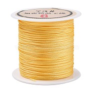 40 Yards Nylon Chinese Knot Cord, Nylon Jewelry Cord for Jewelry Making, Gold, 0.6mm(NWIR-C003-01B-14)