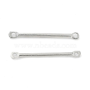 Iron Stick Connector Charms, Bar Links, Platinum, 20x2x1mm, Hole: 1mm, about 5882pcs/1000g(FIND-B028-01P)