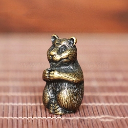 Chinese Zodiac Alloy Incense Burners Holder, Aromatherapy Furnace Home Decor, Tiger, 15x15x30mm(PW-WG008E6-03)