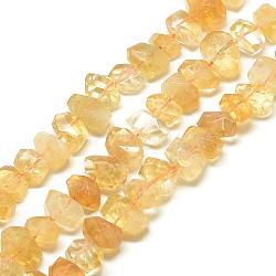 Natural Citrine Beads Strands, Faceted, Oval, 16~20x11~15x11~15mm, Hole: 1mm, about 28pcs/strand, 15.7 inches(G-R426-16)