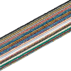 19 Strands 19 Colors Electroplate Glass Beads Strands, Full Plated, Faceted, Rondelle, Mixed Color, 2x1.5~1.6mm, Hole: 0.6~0.8mm, about 208~220pcs/Strand, 34~36cm, 1strand/color(STAS-FH0001-22)