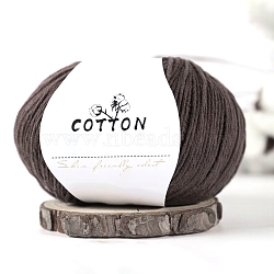 Milk Cotton Knitting Yarn, for Garments Scarves Sweater Shawl Hats, Coconut Brown, 0.5~1mm, about 131.23 Yards(120m)/Skein(PW-WGC6668-21)