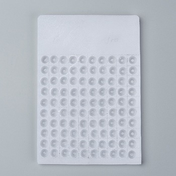 Plastic Bead Counter Boards, White, for Counting 6mm 100 Beads, 8x10x0.7cm