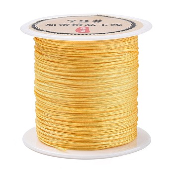 40 Yards Nylon Chinese Knot Cord, Nylon Jewelry Cord for Jewelry Making, Gold, 0.6mm