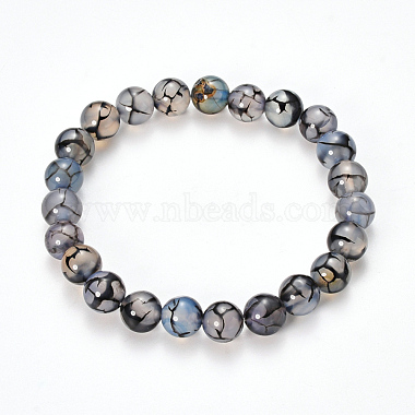 SteelBlue Natural Agate Bracelets