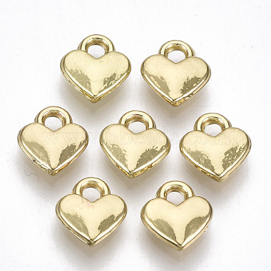 Light Gold Heart Alloy Charms
