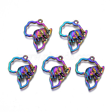 Multi-color Elephant Alloy Pendants