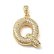 Brass Micro Pave Cubic Zirconia Pendants(KK-E061-03G-17)-1