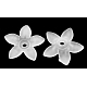 Transparent Frosted Acrylic Flower Beads(X-PAB1936Y-10)-1