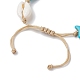 Natural Shell & Synthetic Turquoise Braided Bead Anklets(AJEW-AN00562-03)-4