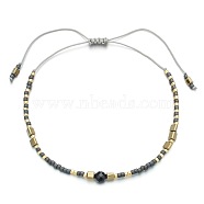 Bohemian Style Handmade Braided Friendship Bracelet with Semi-Precious Beads for Women, Mixed Color, 0.1cm(ST8848758)