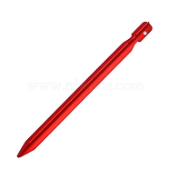 Aluminum Alloy Tent Stakes, Heavy Duty Ground Pegs, Lightweight Outdoor Tent Camping Spikes, Red, 180x11x13mm, Hole: 4mm(FIND-WH0064-49F)