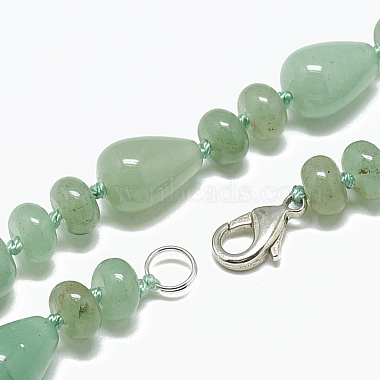 Natural Green Aventurine Beaded Necklaces(NJEW-S389-17)-2