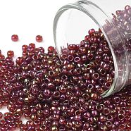 TOHO Round Seed Beads, Japanese Seed Beads, (331) Gold Luster Wild Berry, 11/0, 2.2mm, Hole: 0.8mm, about 1110pcs/10g(X-SEED-TR11-0331)