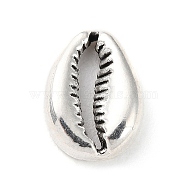 Tibetan Style Alloy Pendants, Shell, Antique Silver, 12x8.5x3mm, Hole: 9x2mm, about 847pcs/500g(PALLOY-P293-091AS)