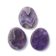 Natural Amethyst Pendants, Oval Charms, 40~41x32~33x6mm, Hole: 2.3~3mm(G-C110-07A)