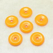 Resin Pendants, Donut/Pi Disc, Gold, Donut Width: 16.5mm, 40x8.5mm, Hole: 7mm(RESI-T002-40mm-04)