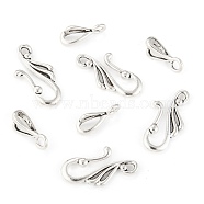 Tibetan Style Antique Silver Wing Hook and Eye Clasps, Lead Free and Cadmium Free, about 12mm wide, 25mm long, Bar: about 16mm long, Hole:3mm(X-LF1157Y)