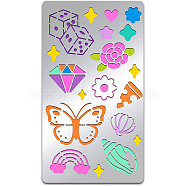 Stainless Steel Cutting Dies Stencils, for DIY Scrapbooking/Photo Album, Decorative Embossing DIY Paper Card, Matte Stainless Steel Color, Butterfly Pattern, 177x101mm(DIY-WH0242-233)