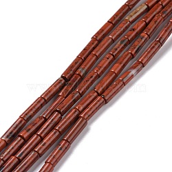 Natural Red Jasper Beads Strands, Column, 13x4mm, Hole: 1.4mm, about 28pcs/strand, 15.20''(38.6~39.1cm)(G-D464-01)