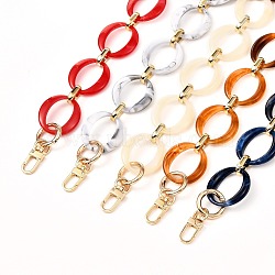 Acrylic & CCB Plastic Linking Rings Bag Handles, Alloy Swivel Clasps & Spring Gate Rings, for Bag Straps Replacement Accessories, Mixed Color, 23.62 inch(60cm) (AJEW-BA00093)