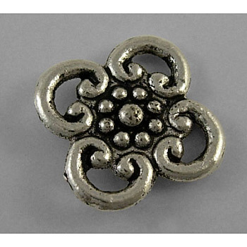 Tibetan Style Alloy Pendants, Lead Free & Cadmium Free & Nickel Free, Antique Silver, about 13.2mm wide, 13.2mm long, 1.5mm thick, hole: 3.5mm