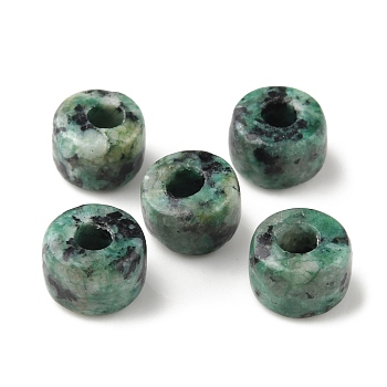Natural Sesame Jasper/Kiwi Jasper Imitation African Turquoise Beads, Dyed, Column, 8x5.5~6mm, Hole: 3~3.2mm