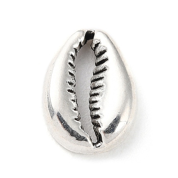 Tibetan Style Alloy Pendants, Shell, Antique Silver, 12x8.5x3mm, Hole: 9x2mm, about 847pcs/500g