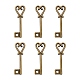 Tibetan Silver Antique Bronze Tone Especial Key Charms Pendants(X-TIBEB-A102095-AB-FF)-1