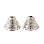 Plastic Bead Cone, Platinum, 14x9mm, Hole: 2.5mm, Inner Diameter: 12mm(PL-CBA973B-08)