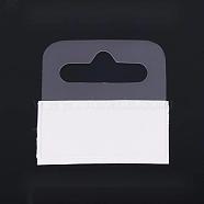 Transparent PVC Self Adhesive Hang Tabs, Euro Slot Hole Foldable Tabs, Display Tabs for Store Retail Display, Clear, 42x45x0.3mm(X-CDIS-L006-01)