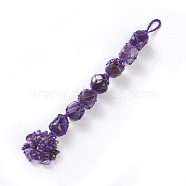 Natural Amethyst Car Hanging Decorations, Pendant Decorations, 220mm(HJEW-O002-06)
